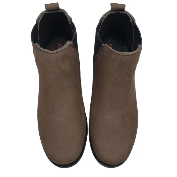 Marc JosephNIB Williamsburg Bootie Grey Nubuck Brown Chic Leather Girl's 11